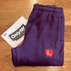 OnlyNY Purple Sweatpants pockets brand new